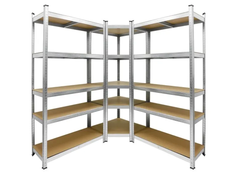 ECD Germany Regalsystem Set 2 Lagerregale 180x90x40 cm mit Eckregal 180x70x40cm