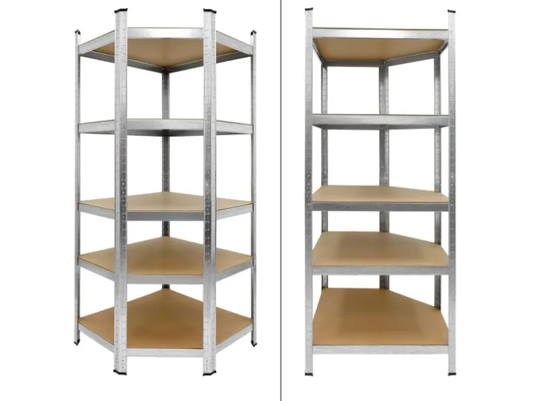 ECD Germany Regalsystem Set 2 Lagerregale 180x90x40 cm mit Eckregal 180x70x40cm