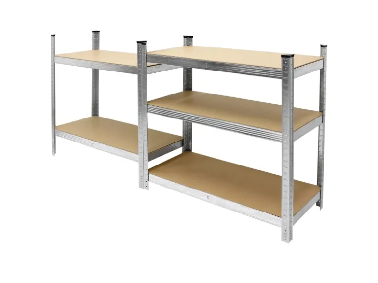 ECD Germany Regalsystem Set 2 Lagerregale 180x90x40 cm mit Eckregal 180x70x40cm