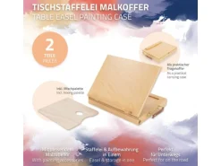 ECD Germany Tischstaffelei Holz mit Schublade und Palette Holzstaffelei Klein