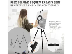 ECD Germany 140tlg XXL Malset mit Staffelei Künstler Acryl Zeichenset Buntstifte