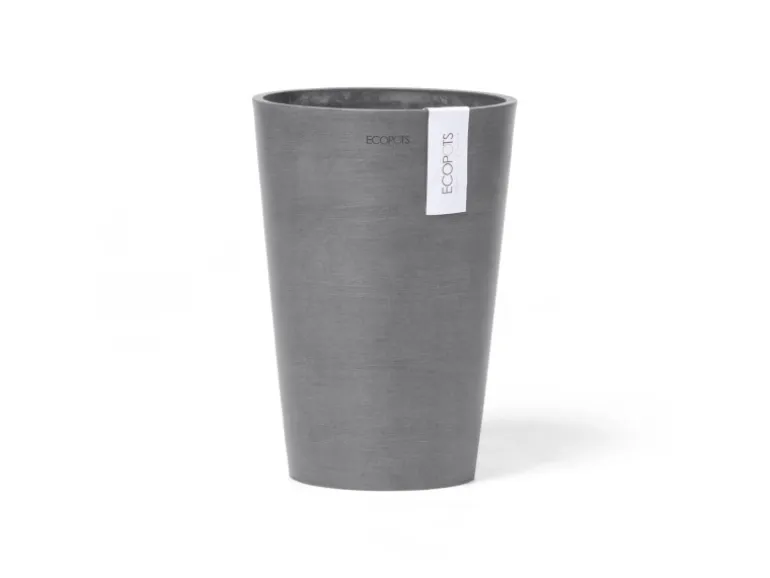 Ecopots Vase Pisa Grau 14 cm x 20 cm