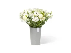 Ecopots Vase Pisa Weißgrau 14 cm x 20 cm