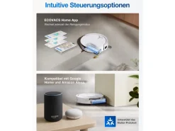 ECOVACS DEEBOT T80 OMNI WHITE mit Selbstreinigender OZMO ROLLER-Wischtechnologie