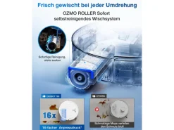 ECOVACS DEEBOT T80 OMNI WHITE mit Selbstreinigender OZMO ROLLER-Wischtechnologie