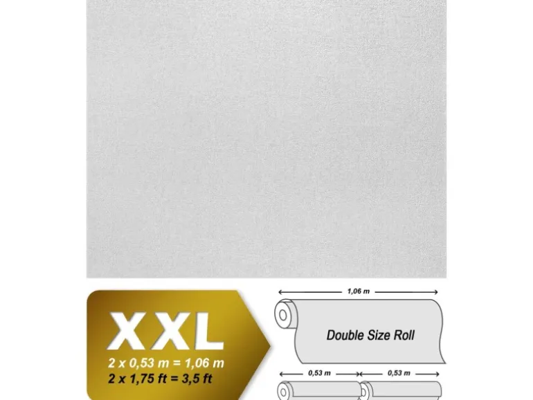 EDEM 80357BR60 Vliestapete überstreichbar Decken Wand Struktur Tapete Weiß 1 Karton mit 8 Rollen 212 m2 Weiß