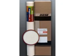 EDEM 80375BR60 Vliestapete überstreichbar Stoff Textur Textil Struktur 1 Karton mit 6 Rollen 159 m2 Weiß