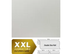 EDEM 80375BR60 Vliestapete überstreichbar Stoff Textur Textil Struktur 1 Karton mit 6 Rollen 159 m2 Weiß