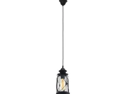 Eglo Pendelleuchte Bradford Schwarz Ø 14 cm x 110 cm 1-flammig