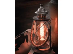 Eglo Tischleuchte Bradford Silberfarben Antik Ø 14 cm x 33 cm 1-flammig