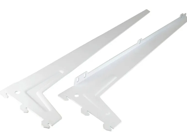 Einloch-Winkelträger Weiß 48 cm 2 Stück
