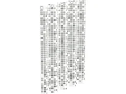 Eisl Textil Duschvorhang mit Motiv Mosaik Grau 180 cm x 200 cm Waschbar