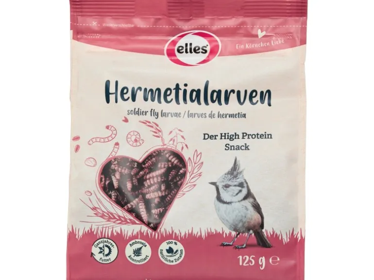 Elles Ergänzungsfutter Hermetialarven für Wildvögel 125 g