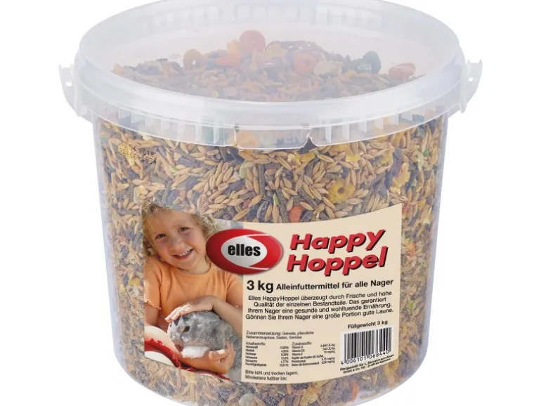 Elles Kaninchenfutter Happy Hoppel Eimer 3 kg