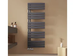 Emke Badheizkörper 130x50cm 695W Anthrazit Handtuchwärmer für Badezimmer Handtuchtrockner