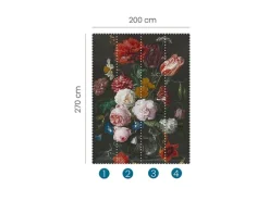 Erismann Digitaltapete Zooom Flowers In A Glass Vase 270 cm x 200 cm