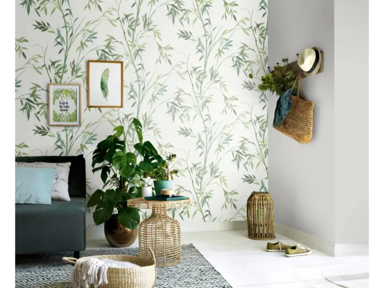 Erismann Vliestapete Martinique Bamboorelle 10,05 m x 0,53 m Grün
