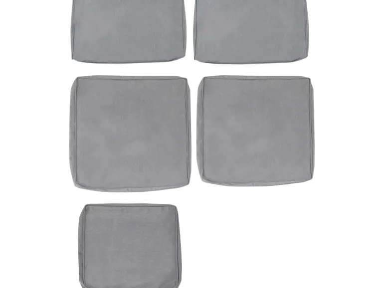 (Ersatz-)Kissenhüllen-Set für Hopevale Sofa-Lounge-Set Grau 5-teilig