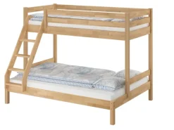 Erst-Holz Etagenbett Holzbett 3er-Bett Buche Massiv 90 + 140 x 200 cm Modell 14 Rollrost inkl.