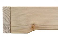 Erst-Holz Extra Flaches Einzelbett Futon Unbehandeltes Holz Loft 90 x 200 cm Fichte Rollrost inkl.