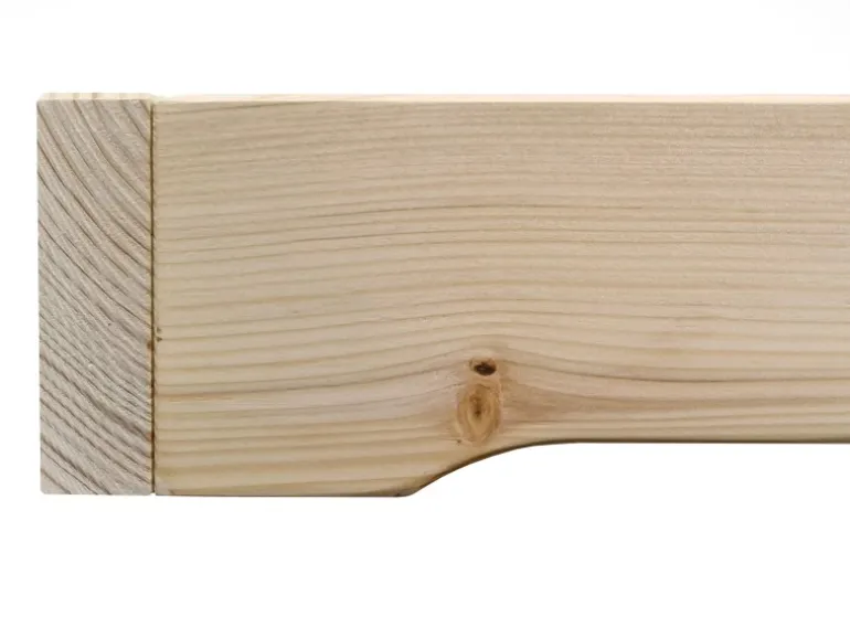Erst-Holz Extra Flaches Einzelbett Futon Unbehandeltes Holz Loft 90 x 200 cm Fichte Rollrost inkl.