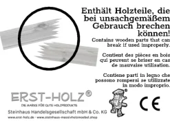 Erst-Holz Extra Niedriges Holzbett Futonbett 80 x 190 cm Kiefer Weiß Modell 47 Rollrost inkl.