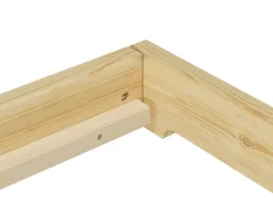 Erst-Holz Futonbett Massivholz Extra Niedrig Kiefer Massivholz 140 x 200 Rollrost inkl.