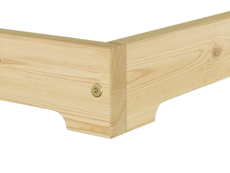 Erst-Holz Futonbett Massivholz Extra Niedrig Kiefer Massivholz 140 x 200 Rollrost inkl.