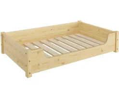 Erst-Holz Hundebett für Große Hunde 100 x 60 cm Kiefer Tierbett Rollrost inkl.