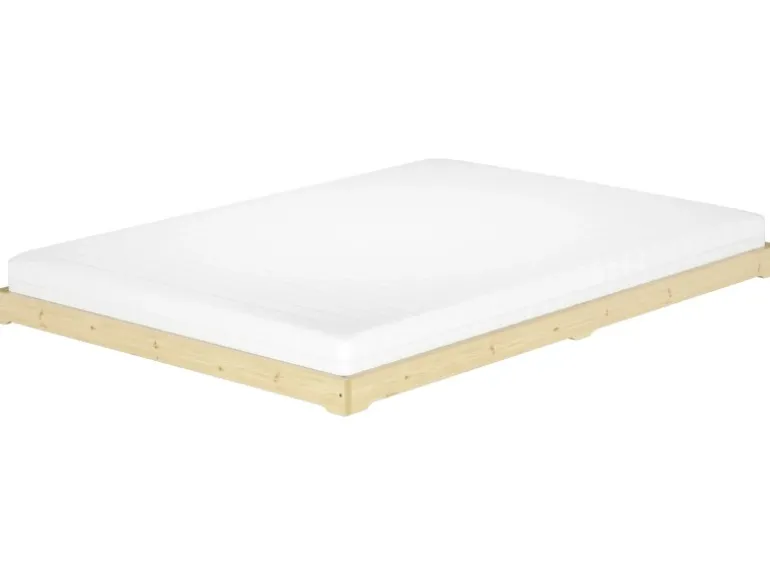 Erst-Holz Niedrigbett Futon Unbehandeltes Holz Loftbett 180 x 200 cm Fichte Tanne Modell 47 ohne Zubehör