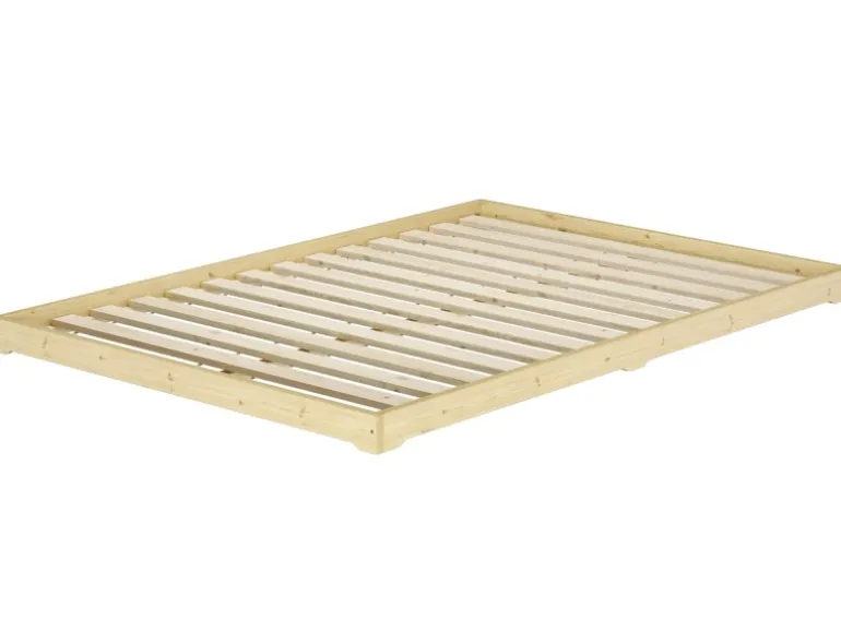 Erst-Holz Niedrigbett Futon Unbehandeltes Holz Loftbett 180 x 200 cm Fichte Tanne Modell 47 ohne Zubehör