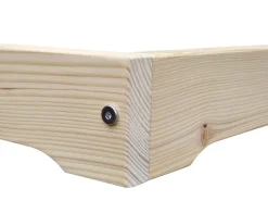 Erst-Holz Niedrigbett Futon Unbehandeltes Holz Loftbett 180 x 200 cm Fichte Tanne Modell 47 ohne Zubehör