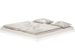 Erst-Holz Weißes Niederflurbett Futonbett Kieferholzbett 180 x 200 Modell 47 ohne Zubehör