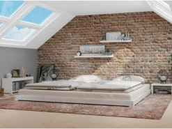Erst-Holz Weißes Niederflurbett Futonbett Kieferholzbett 180 x 200 Modell 47 ohne Zubehör