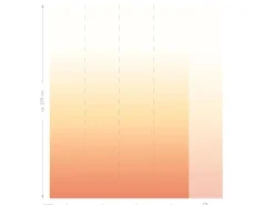 ESTAhome Fototapete Dip-Dye Muster Orange 200 x 279 cm 159255