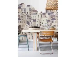 ESTAhome Fototapete Mediterrane Häuser Beige und Grau 200 x 279 cm 159260