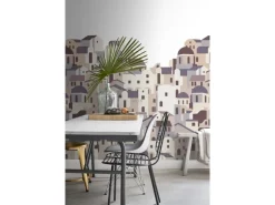ESTAhome Fototapete Mediterrane Häuser Beige und Grau 200 x 279 cm 159260