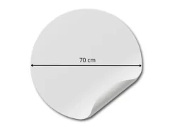 ESTAhome Selbstklebende Runde Tapete Dschungelmuster Grau Ø 70 cm 159075