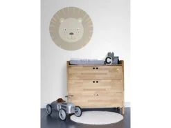 ESTAhome Selbstklebende Runde Tapete Tierköpfe Beige Ø 70 cm 158973