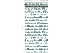 ESTAhome Tapete Autos Graublau 0,53 x 10,05 m 139045