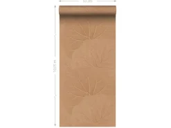 ESTAhome Tapete Blätter Terrakottarosa 50 x 900 cm 139916