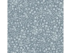 ESTAhome Tapete Blumen Graublau 50 x 900 cm 139885