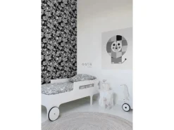 ESTAhome Tapete Funky Blumen Und Paisleys Schwarz Und Weiß 53 Cm X 1005 Cm 136844