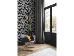 ESTAhome Tapete Funky Blumen Und Paisleys Schwarz Und Weiß 53 Cm X 1005 Cm 136844
