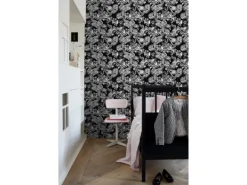 ESTAhome Tapete Funky Blumen Und Paisleys Schwarz Und Weiß 53 Cm X 1005 Cm 136844