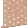 ESTAhome Tapete Gänseblümchen Terrakottarosa 53 cm x 10.05 m