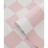 ESTAhome Tapete Karomuster Rosa und Weiß 50 x 900 cm 139998