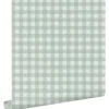 ESTAhome Tapete Karomuster Grün 50 X 900 Cm 131301