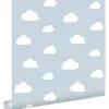 ESTAhome Tapete Kleine Wolken 7386 Himmelblau 0.53 x 10.05 m