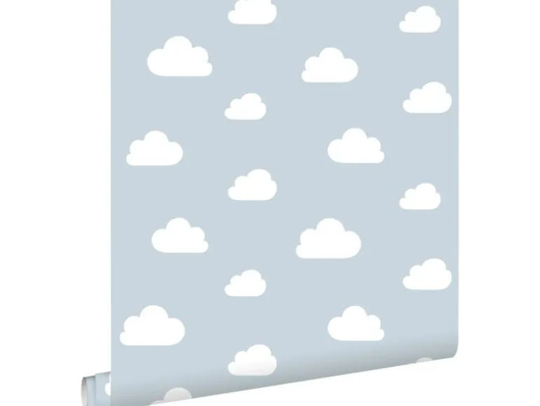 ESTAhome Tapete Kleine Wolken 7386 Himmelblau 0.53 x 10.05 m
